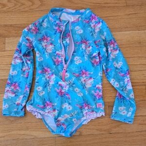 Ruffle Butts Kids Floral Long Sleeve Rashguard